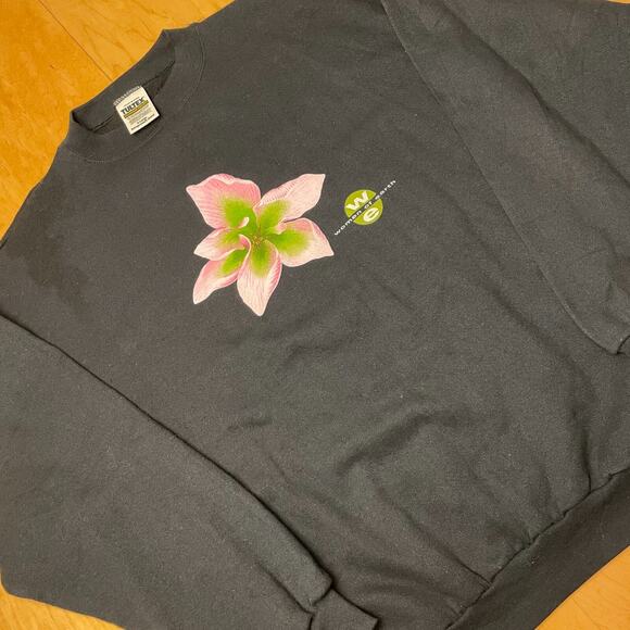 Vintage Women of Earth Avon 90's Black XL Pullover Long Sleeve Sweatshirt - Picture 4 of 9